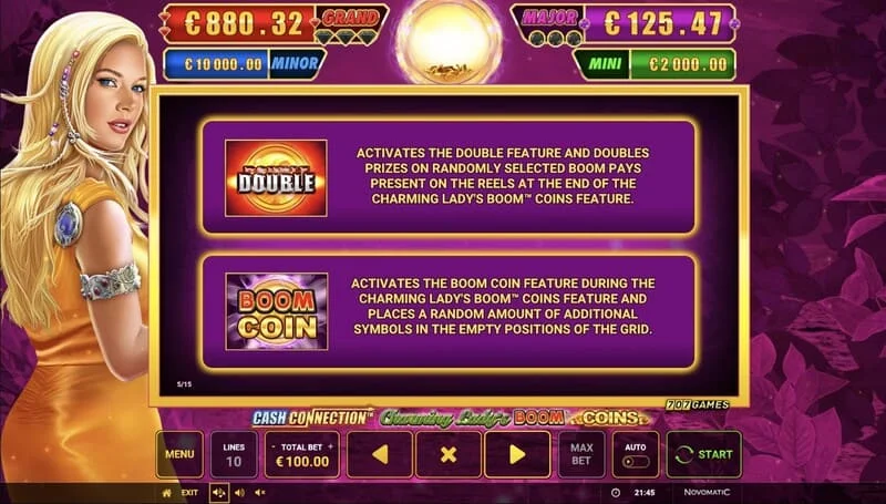 Cash Connection - Charming Lady's Boom Coins - Boom Coin blocat cu multiplicator